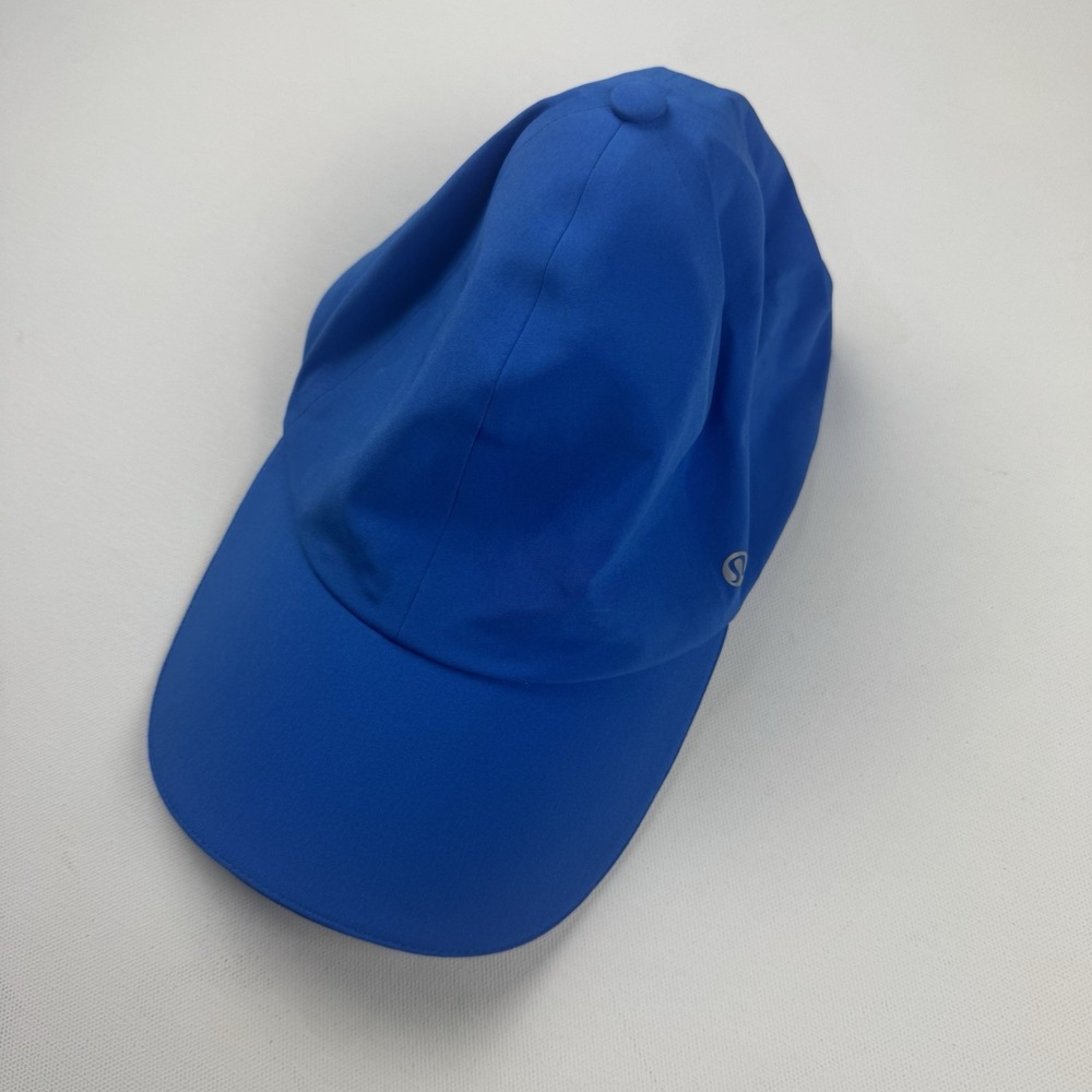 Lululemon Fast and Free Running Hat OS Blue Reflective Logo Swift Run Cap